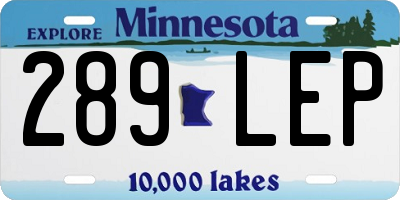 MN license plate 289LEP