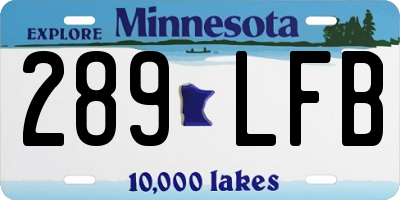 MN license plate 289LFB