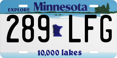 MN license plate 289LFG
