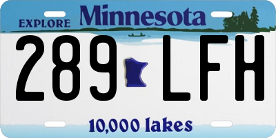 MN license plate 289LFH