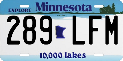 MN license plate 289LFM