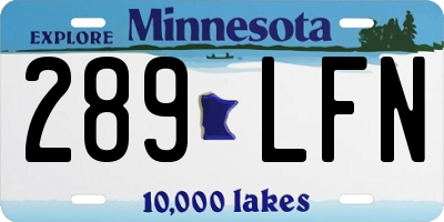 MN license plate 289LFN