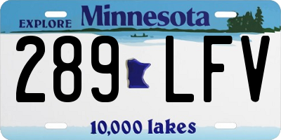 MN license plate 289LFV