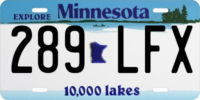 MN license plate 289LFX