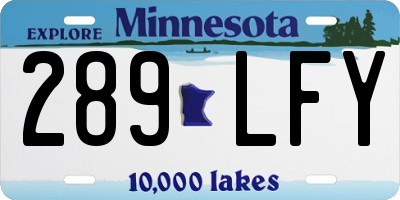 MN license plate 289LFY