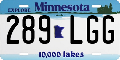 MN license plate 289LGG