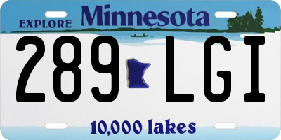 MN license plate 289LGI