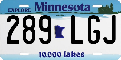 MN license plate 289LGJ
