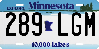 MN license plate 289LGM