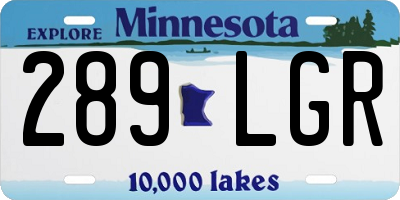MN license plate 289LGR