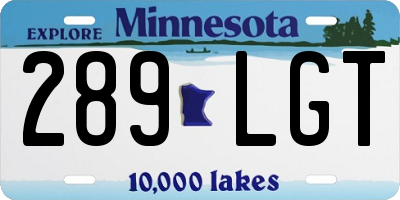 MN license plate 289LGT