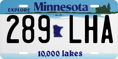 MN license plate 289LHA