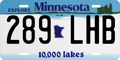 MN license plate 289LHB