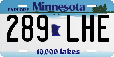 MN license plate 289LHE