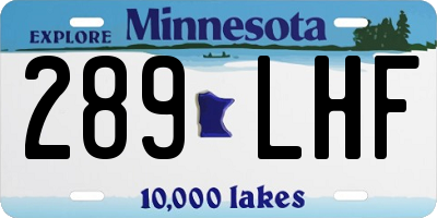 MN license plate 289LHF
