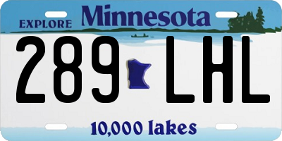 MN license plate 289LHL