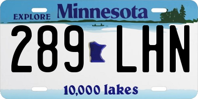 MN license plate 289LHN