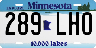 MN license plate 289LHO