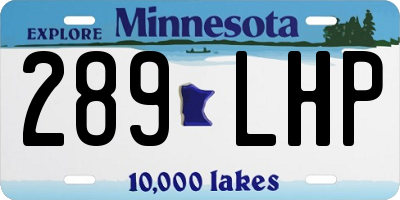MN license plate 289LHP