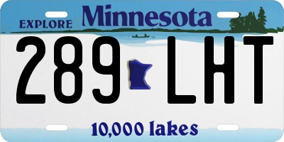 MN license plate 289LHT