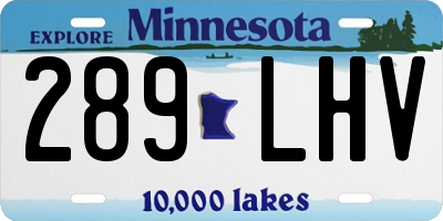 MN license plate 289LHV