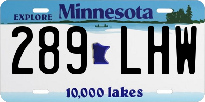 MN license plate 289LHW