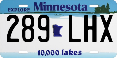 MN license plate 289LHX