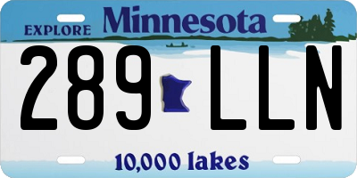 MN license plate 289LLN