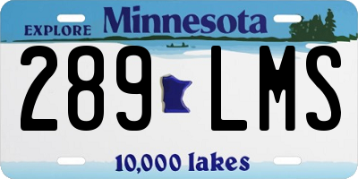 MN license plate 289LMS