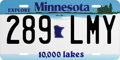MN license plate 289LMY