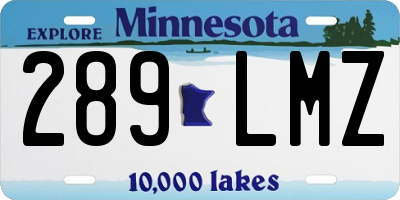 MN license plate 289LMZ