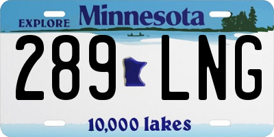 MN license plate 289LNG