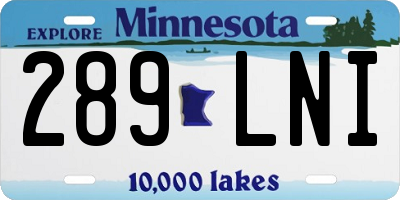 MN license plate 289LNI