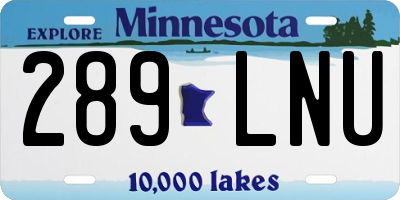 MN license plate 289LNU