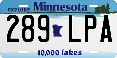 MN license plate 289LPA
