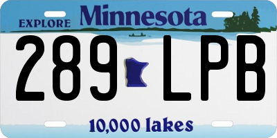 MN license plate 289LPB