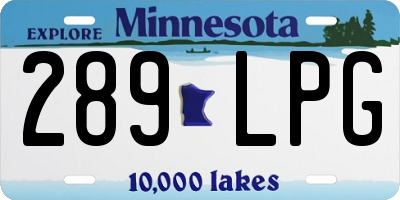 MN license plate 289LPG