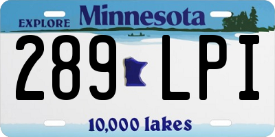 MN license plate 289LPI
