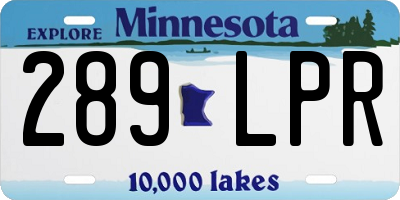 MN license plate 289LPR
