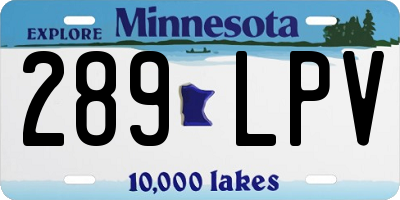 MN license plate 289LPV