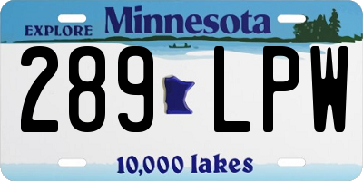 MN license plate 289LPW