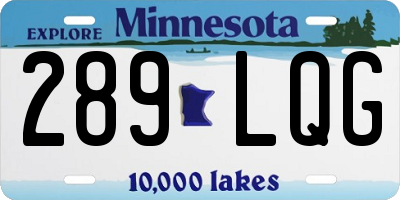 MN license plate 289LQG