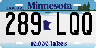 MN license plate 289LQQ