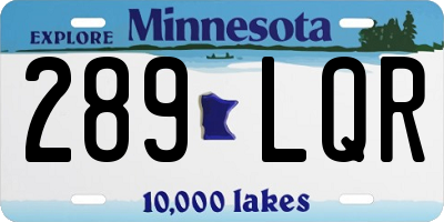 MN license plate 289LQR