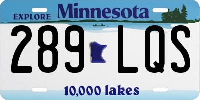 MN license plate 289LQS