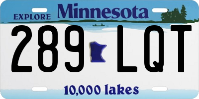 MN license plate 289LQT