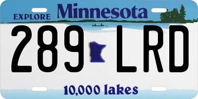 MN license plate 289LRD