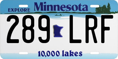 MN license plate 289LRF