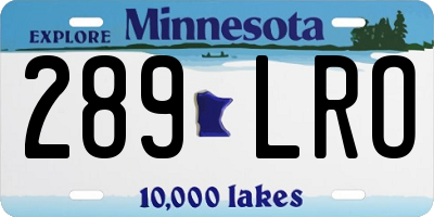 MN license plate 289LRO