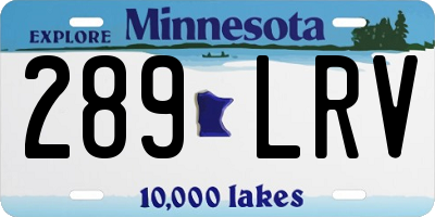 MN license plate 289LRV